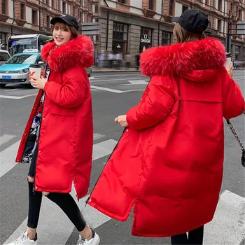  Çift Taraflı Giyim Kış Ceket Kadın Ceket Yeni 2019 Kadın Kapşonlu Parka Sıcak Ceketler Bayanlar Kar kapüşonlu ceket Palto A712