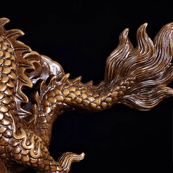  Çin ejderha süsler Ejderha ahşap oyma reçine el sanatları Süsler Zodyak Ejderha Yaratıcı Ev Dekorasyon