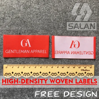  Ücretsiz Kargo Özelleştirilmiş Yüksek yoğunluklu Dokuma etiketler Konfeksiyon / Gömlek/Ayakkabı / Çanta Etiket Giyim Etiketleri / İşlemeli Etiket SPO024