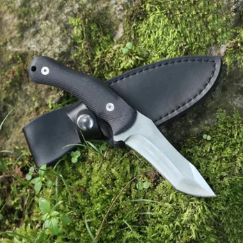  Ücretsiz posta keskin D2 çelik açık düz bıçak alan sağkalım bıçak wilderness kendini savunma Aralık aracı bıçak